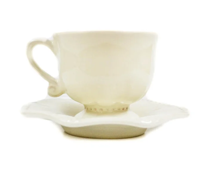 Skyros Designs Isabella Cup & Saucer, Ivory