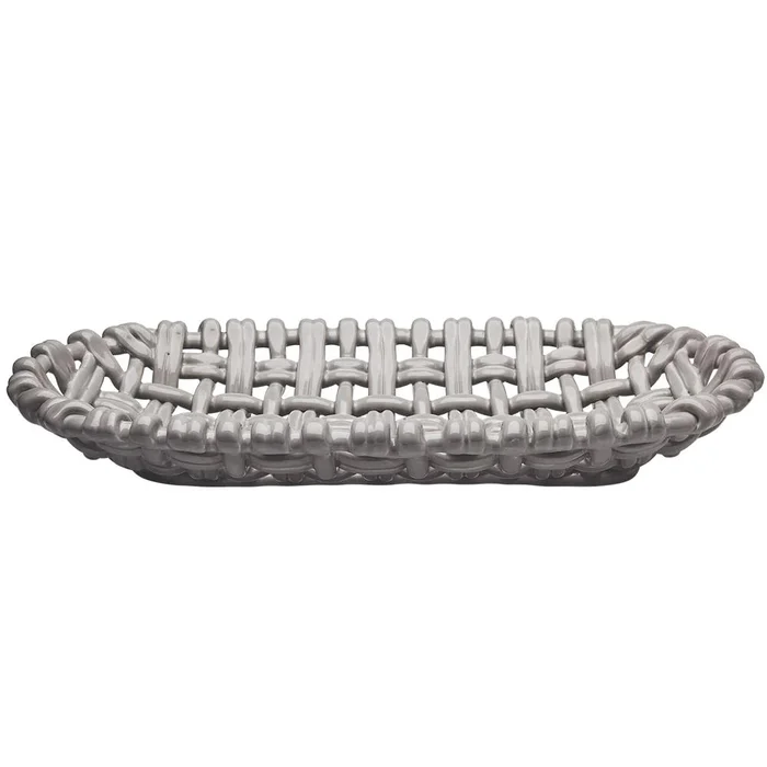 Skyros Greige Oval Basket