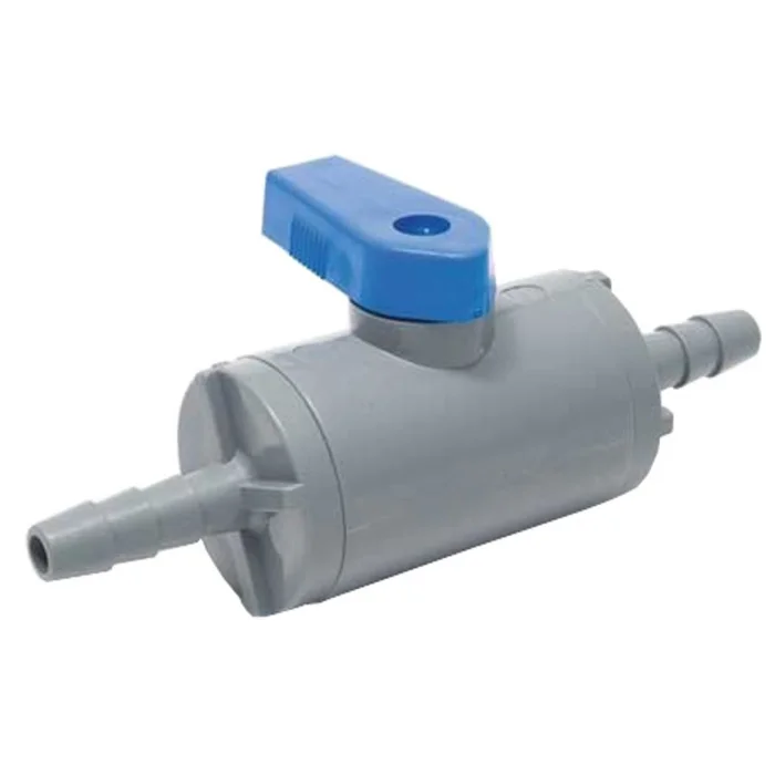 SMC Inline Ball Valve PVC Barb – 1/4 ID Barb x 1/4 ID Barb