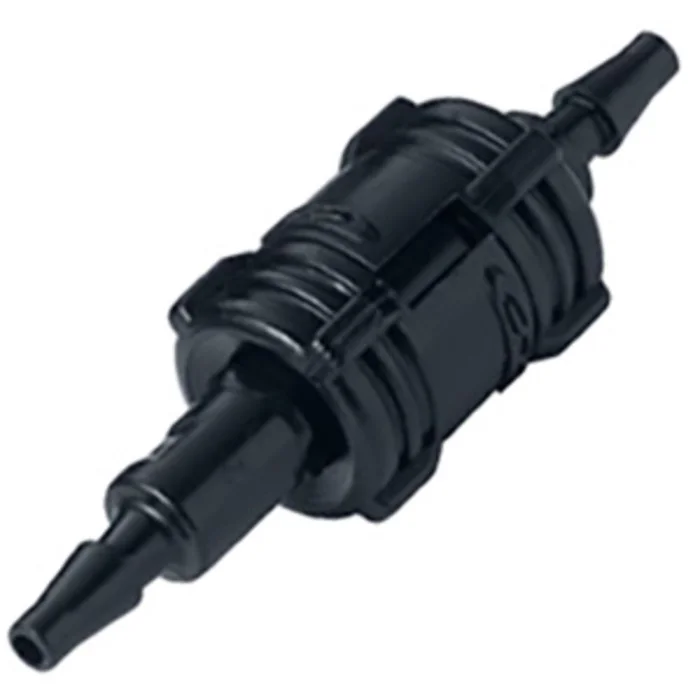 SMCDM3MBLK Valved Inline Hose Barb Black Coupling Set 3mm ID Barb Black