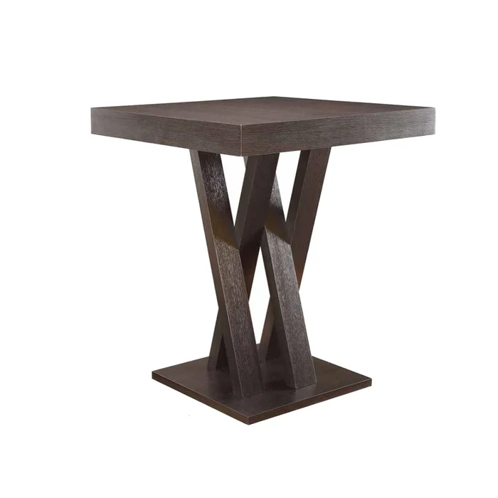 Square Counter Height Table Cappuccino
