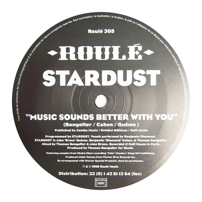 Stardust: Music Sounds Better With You (Daft Punk) Vinyl 12″