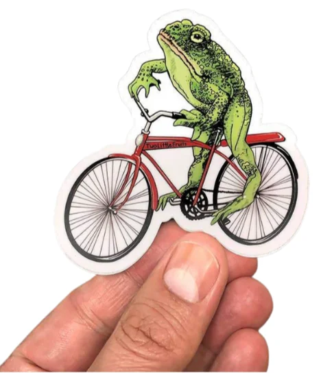 Sticker – Frog on a Bike