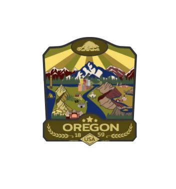 Sticker – State of Oregon 4″
