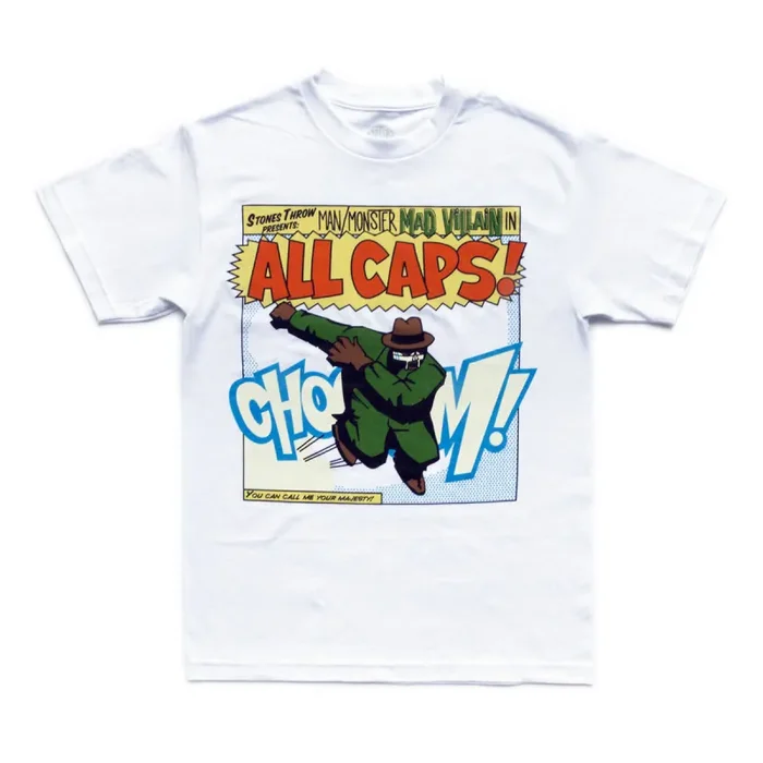 Stones Throw: Madvillain All Caps Shirt – White