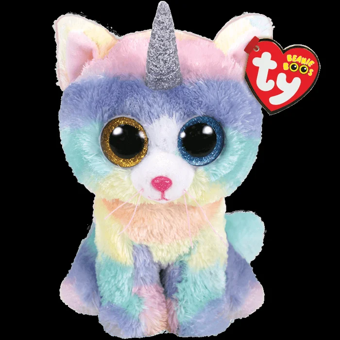 Stuffed Animal – Beanie Boo Heather Cat with Horn 6″