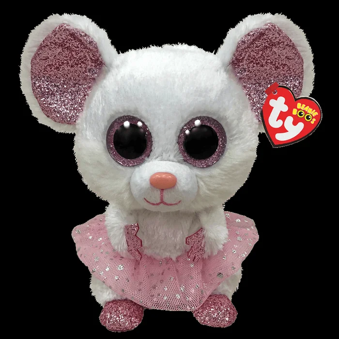 Stuffed Animal – Beanie Boo Nina White Ballerina Mouse 13″