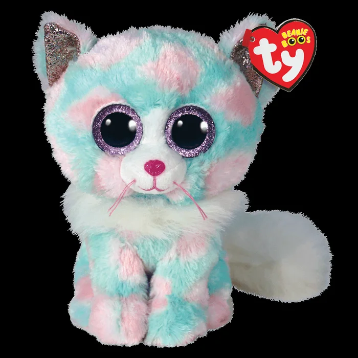 Stuffed Animal – Beanie Boo Opal Pastel Cat 13″