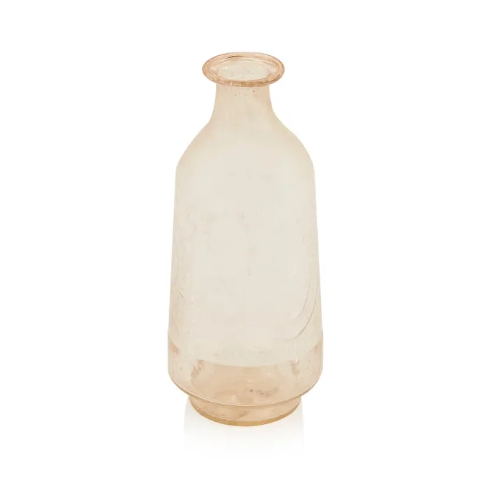 Tan Clear Glass Bottle Vase (A+D)
