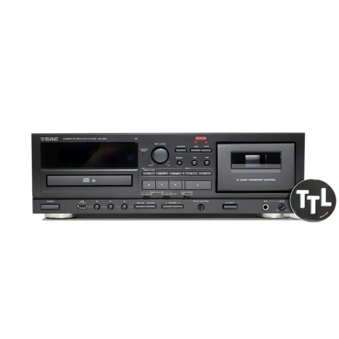 Teac: AD-850 Cassette Player / CD Player / USB Recorder (AD850SEB) – Black
