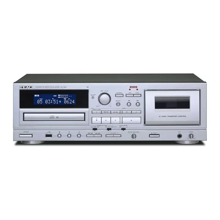 Teac: AD-850 Cassette Player / CD Player / USB Recorder (AD850SES) – Silver Online Sale