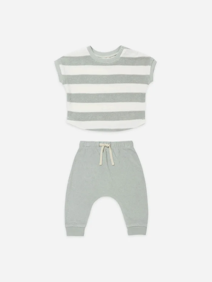 Terry Tee & Pants Set – Sky Stripe