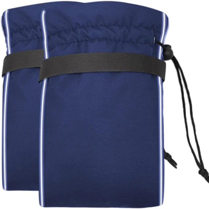 Thickened Outdoor Faucet Cover Socks for Winter Freeze Protection,Reusable Water Spigot Covers Winter Insulated Larger Size ,Hose Bib Covers with Reflective Strips,2 Pack