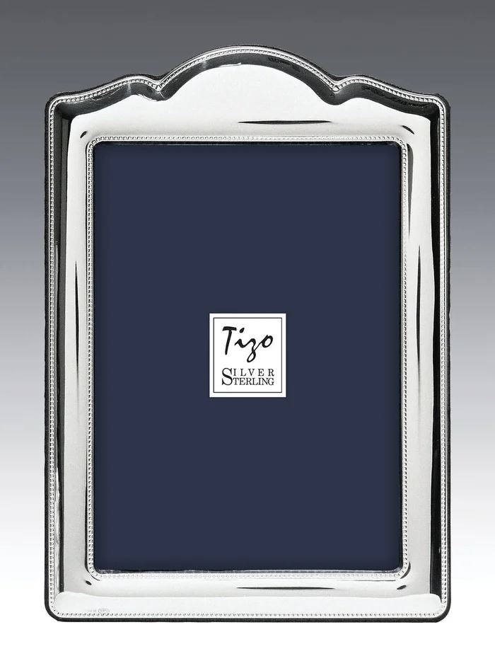 Tizo Design Beaded Vanity Border Sterling 5*7 Frame
