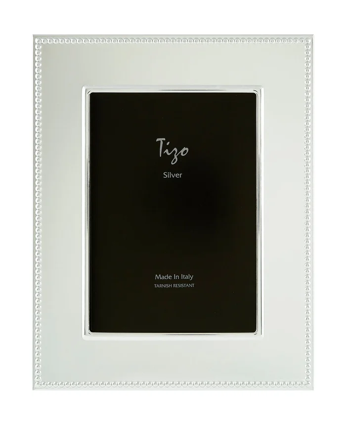 Tizo Design Beaded Wide Border Silverplate 8*10 Frame