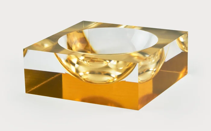 Tizo Design Lucite Bowl, Gold