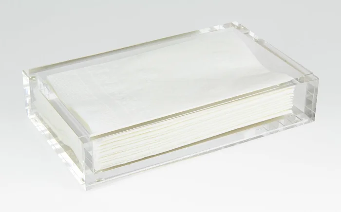 Tizo Design Lucite Clear Bathroom Napkin Tray