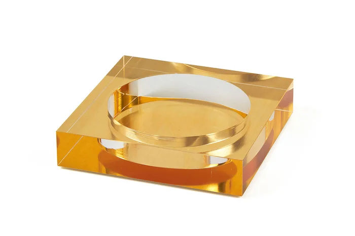 Tizo Design Lucite Wine Coaster, Gold