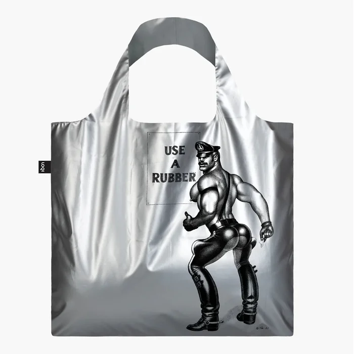 Tom of Finland ‘Use a Rubber’ Silver Metallic by LOQI