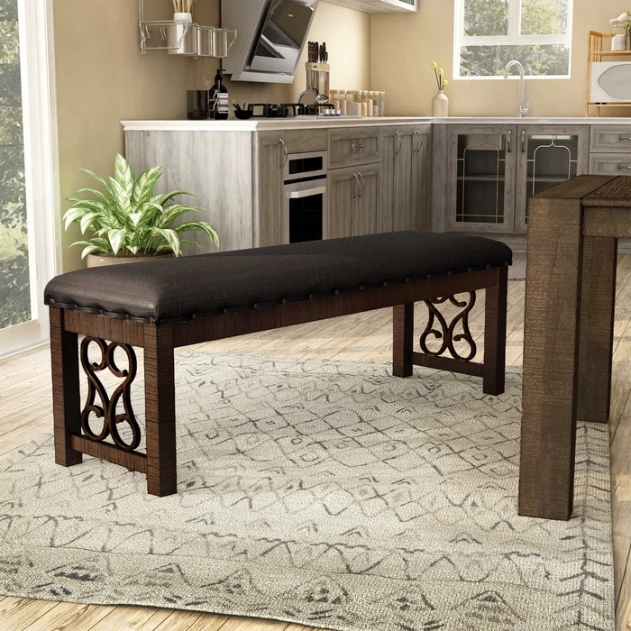 Tood Traditional Faux Leather Dining Bench by Furniture of America