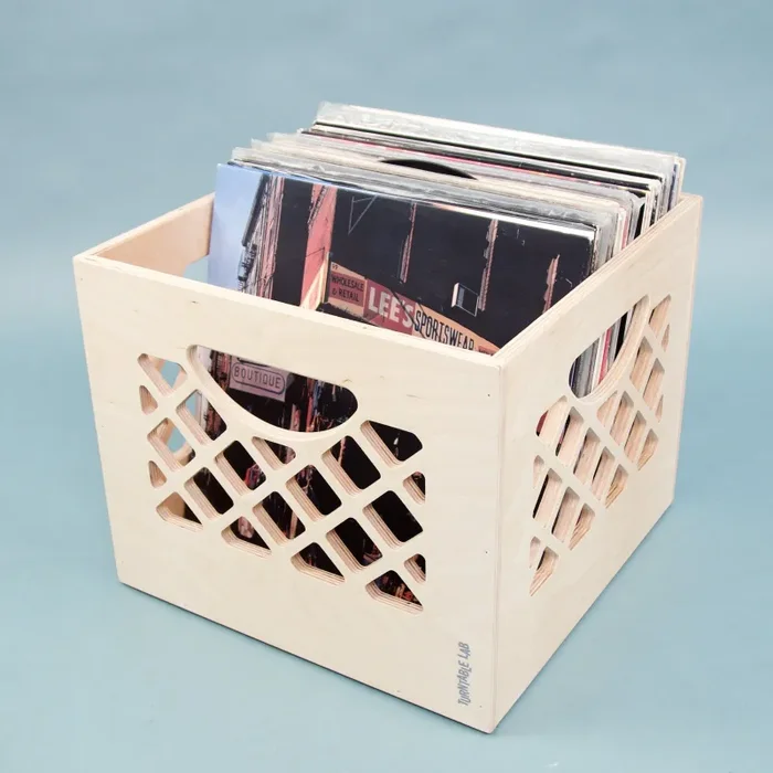 Turntable Lab: Classic Wooden Record Storage Crate