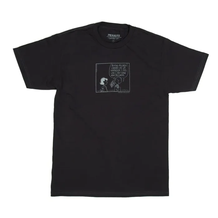 Turntable Lab: Peanuts Record Shopping Shirt – Black Hot on Sale