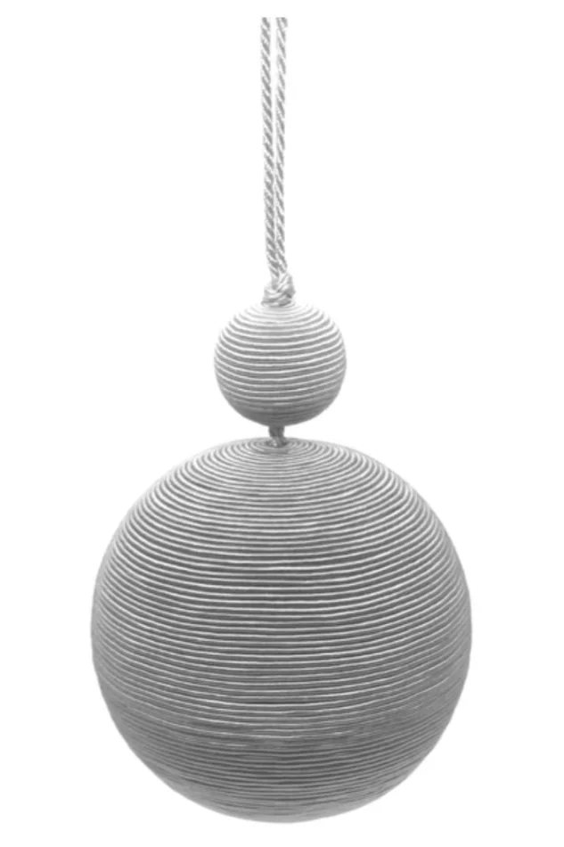 TWO TIER BAUBLE-SILVER