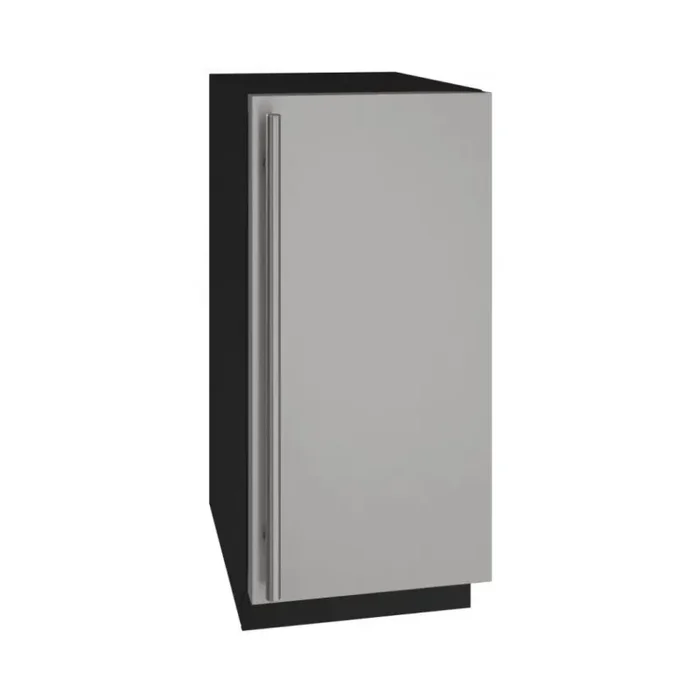 U-Line 1 Class UHNB315SS01A 15 Inch Nugget Ice Machine with LED Lighting, Eco Friendly, Digital Controls, Soft Close Door and Black Interior