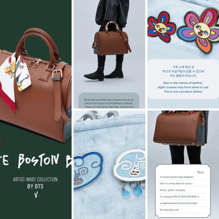 V] Mute Boston Bag [BTS Artist-Made Collection]