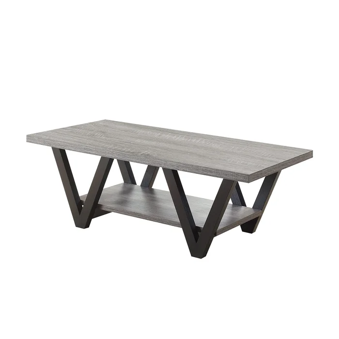 V-Shaped Coffee Table in Antique Grey