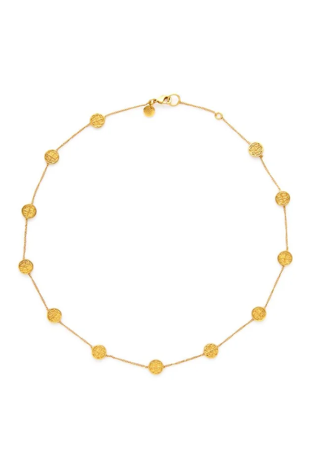 Valencia Delicate Station Necklace Gold