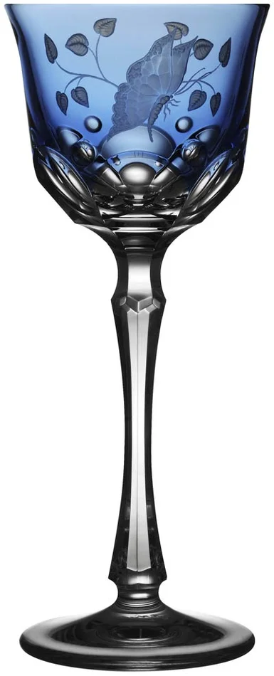 Varga Crystal Printemps Sky Blue Wine Glass