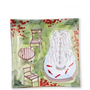 Vietri Fountain Square Wall Plate