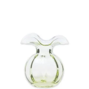 Vietri Hibiscus Glass Green Bud Vase