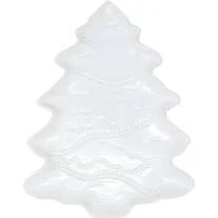 Vietri Incanto Stone Winterland White Tree Platter