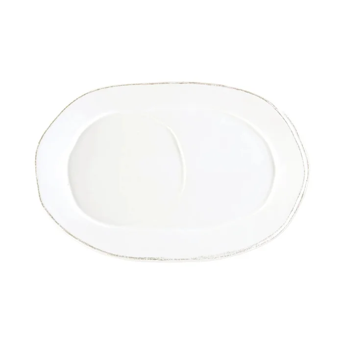 Vietri Lastra White Oval Tray
