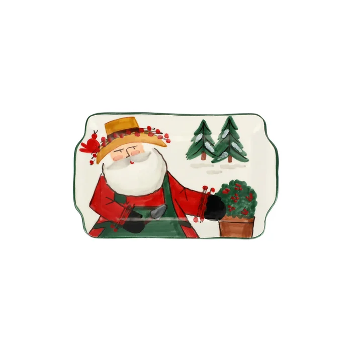 Vietri Old St. Nick 2022 Limited Edition Rectangular Plate