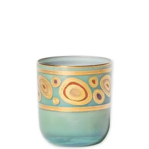 Vietri Regalia Aqua Double Old Fashioned Glass