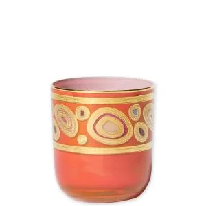 Vietri Regalia Orange Double Old Fashioned Glass