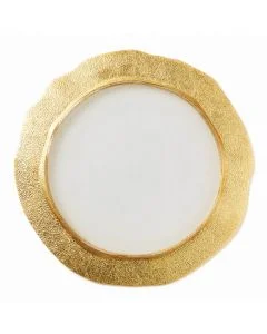 Vietri Rufolo Glass Gold Organic Service Plate/Charger