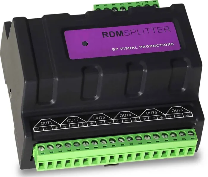 Visual Productions RDM Splitter DIN rail DMX+RDM Splitter and Booster
