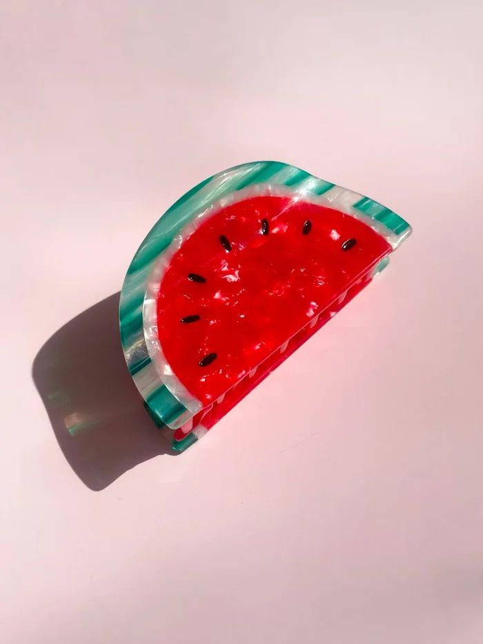 Watermelon Claw Clip // Cellulose Acetate