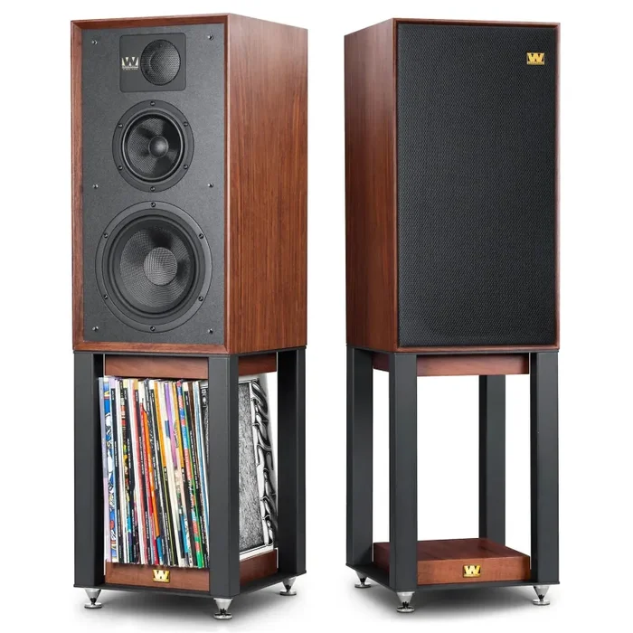 Wharfedale: Linton Speakers + Stands Set (Pair) – Red Mahogany
