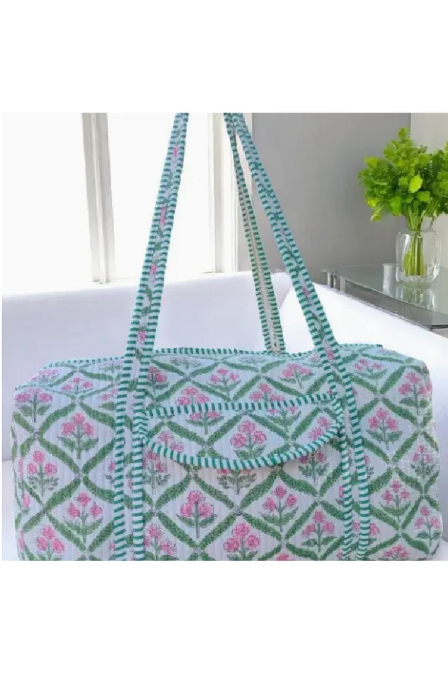 WHITLEY GREEN FLORAL DUFFLE