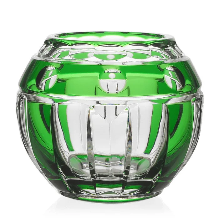 William Yeoward Crystal Emerald 4″ Rose Bowl