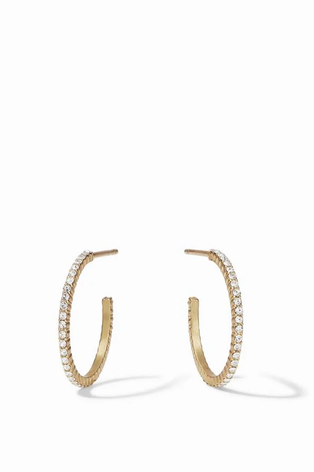 Windsor Hoop Gold Crystal Small