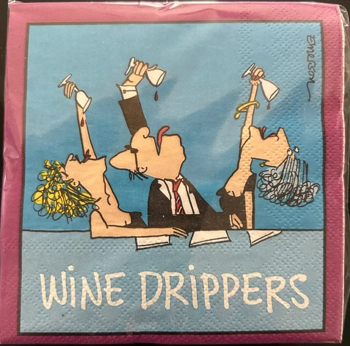 Wine Drippers Cocktail Napkin