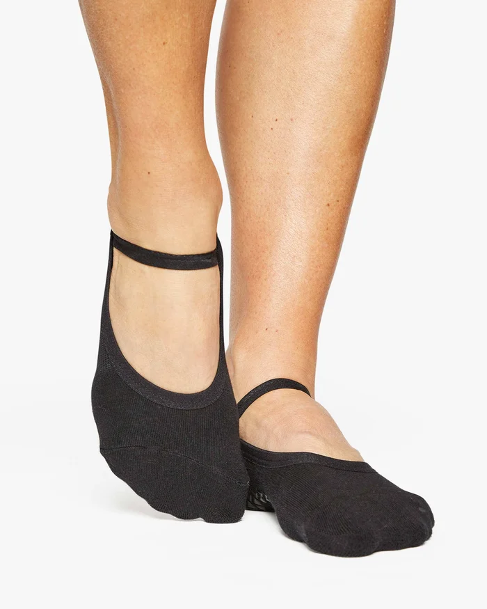 Women’s Karina Dance Grip Sock: Black / M/L