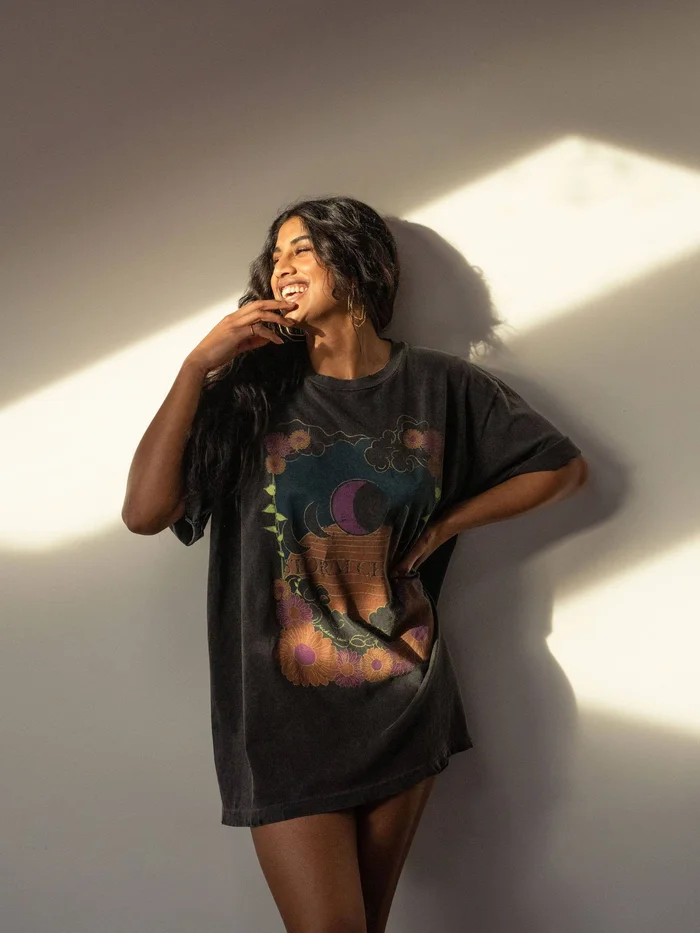 Women’s Tee – Storm Chaser (Washed Black)