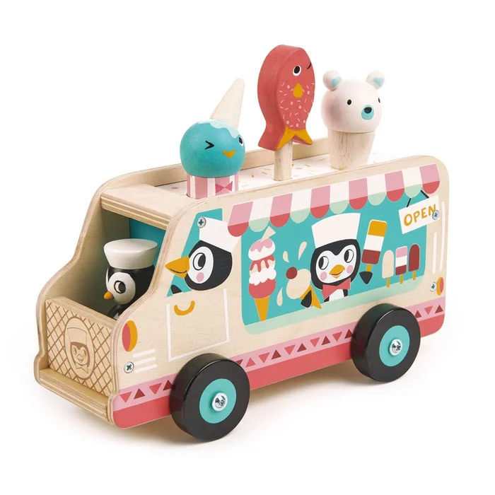 Wood Toy – Penguin’s Gelato Van